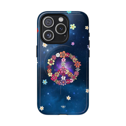 Peace Blossom Tough Magnetic Phone Case - Vibrant Floral Design