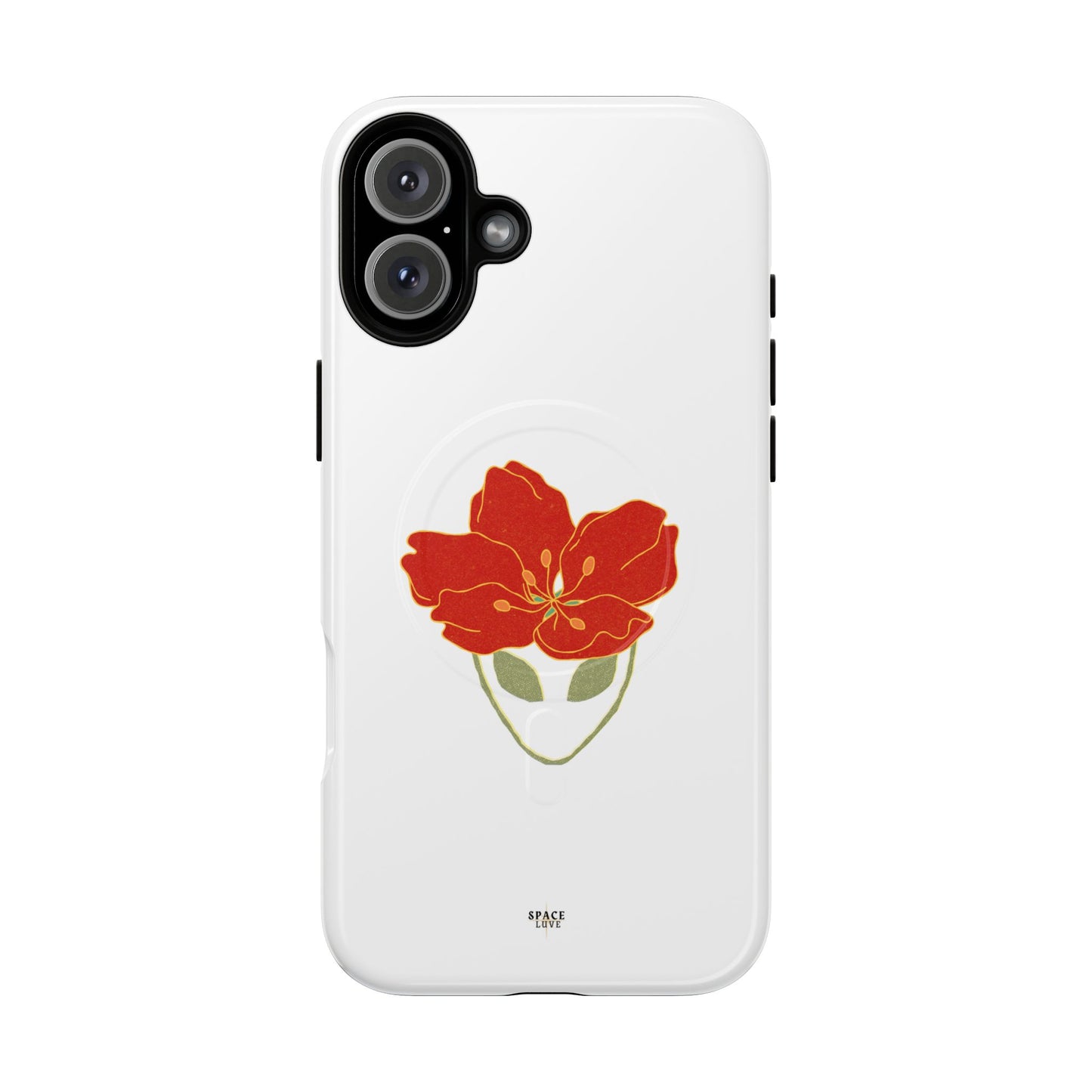 Floral Alien Phone Case | Tough Magnetic Cases | Unique Phone Accessory, Stylish Gift for Teenagers, Floral Design, Alien Lovers