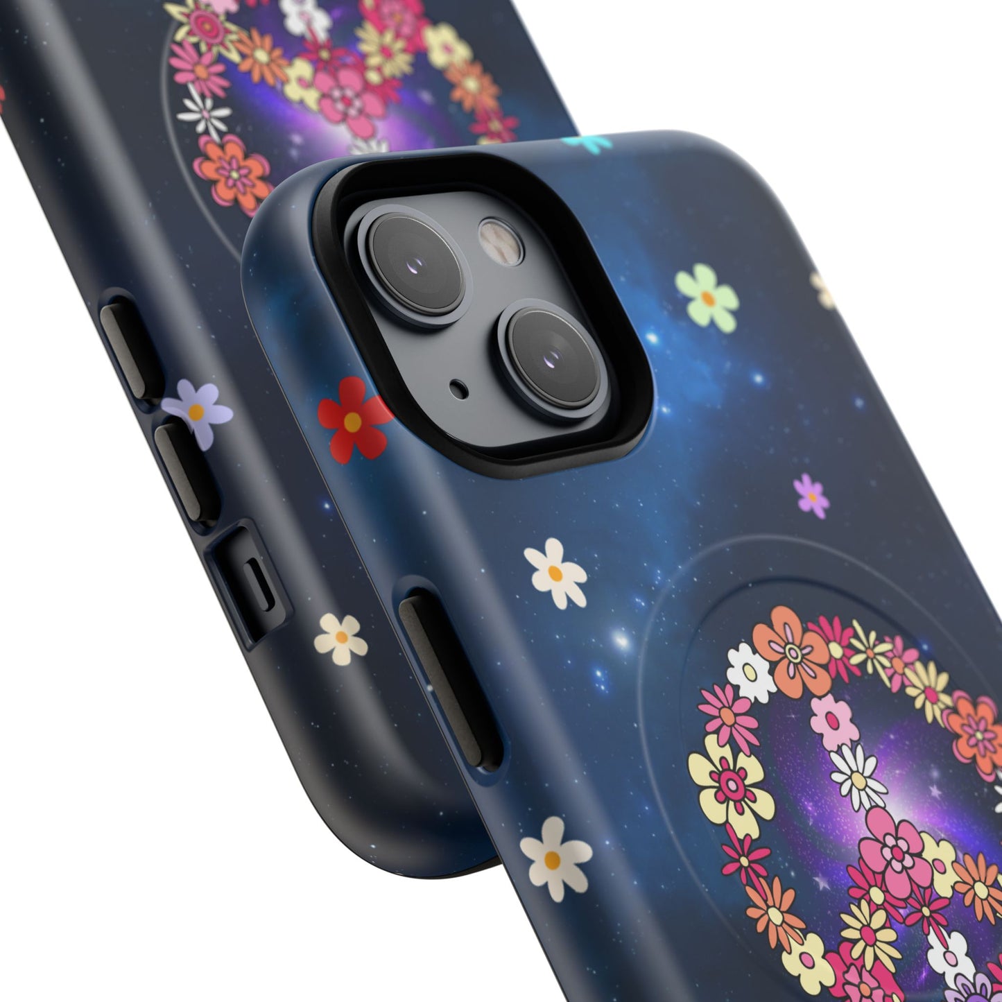 Peace Blossom Tough Magnetic Phone Case - Vibrant Floral Design
