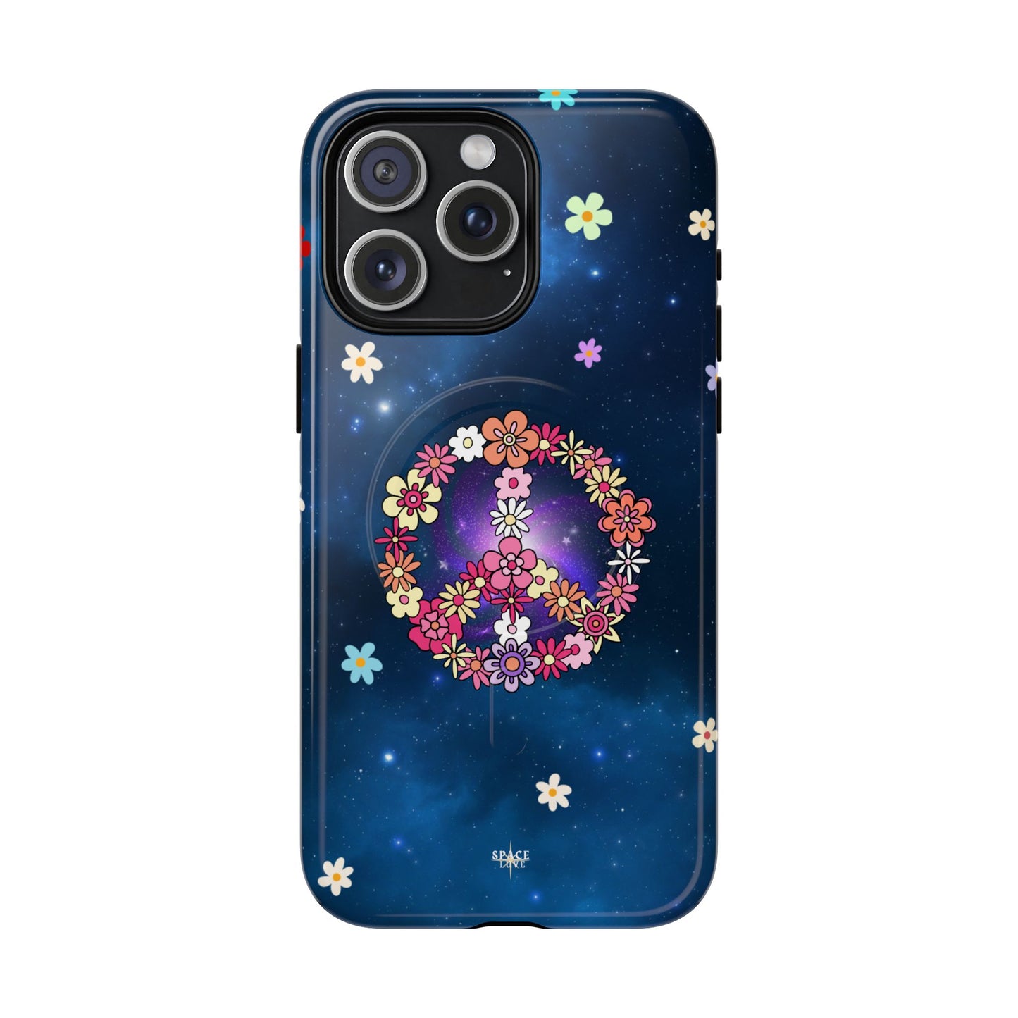 Peace Blossom Tough Magnetic Phone Case - Vibrant Floral Design