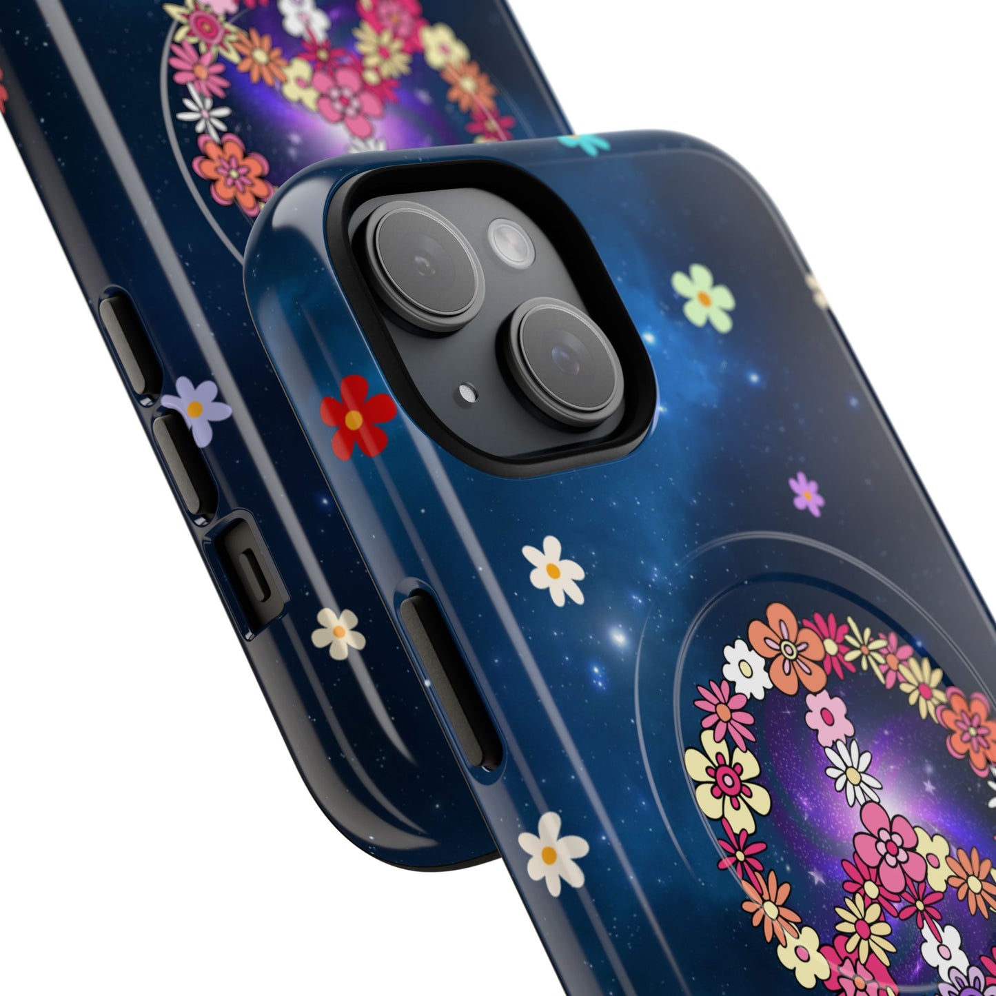 Peace Blossom Tough Magnetic Phone Case - Vibrant Floral Design