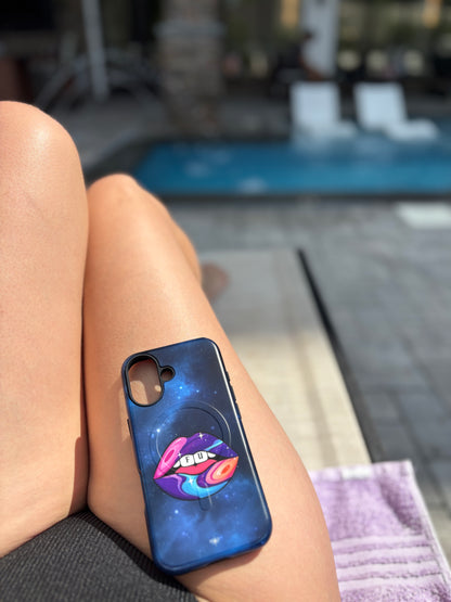 Galaxy Kiss Tough Magnetic Phone Case - Bold & Colorful Design