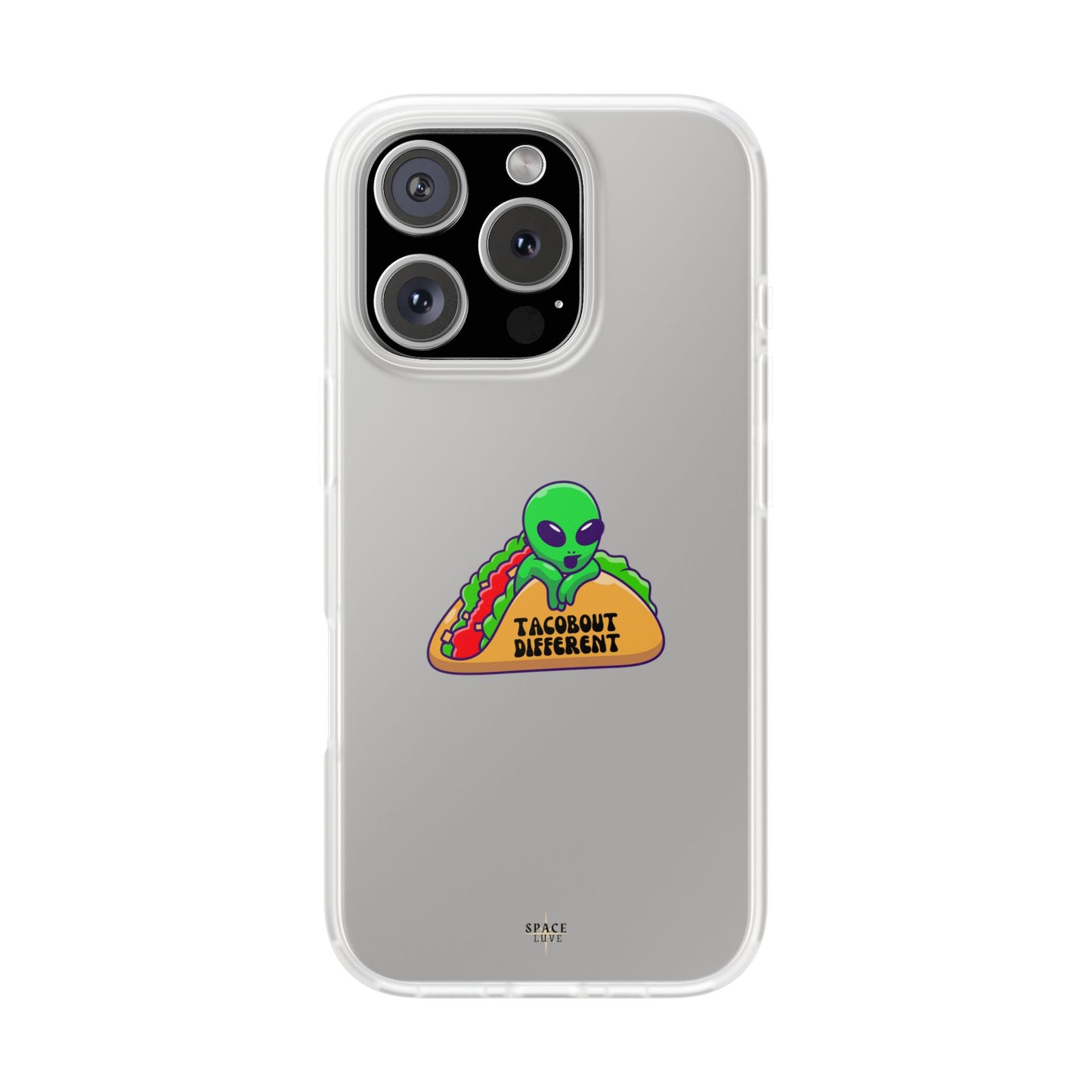 Alien Taco Flexi Case - Fun Phone Cover for Taco Lovers, Quirky Gift for Foodies, Sleek Design for iPhone, Unique Accessory, Birthday [...]