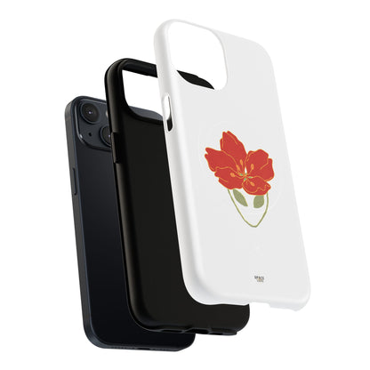 Floral Alien Phone Case | Tough Magnetic Cases | Unique Phone Accessory, Stylish Gift for Teenagers, Floral Design, Alien Lovers