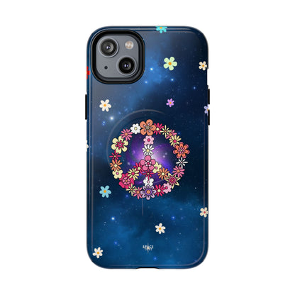 Peace Blossom Tough Magnetic Phone Case - Vibrant Floral Design