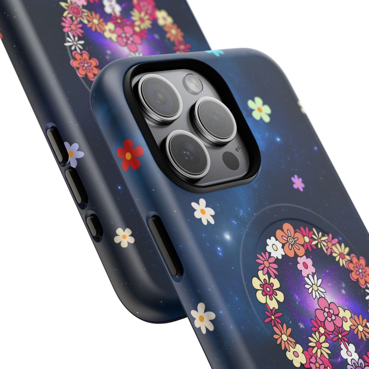 Peace Blossom Tough Magnetic Phone Case - Vibrant Floral Design