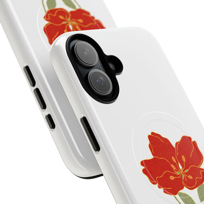 Floral Alien Phone Case | Tough Magnetic Cases | Unique Phone Accessory, Stylish Gift for Teenagers, Floral Design, Alien Lovers