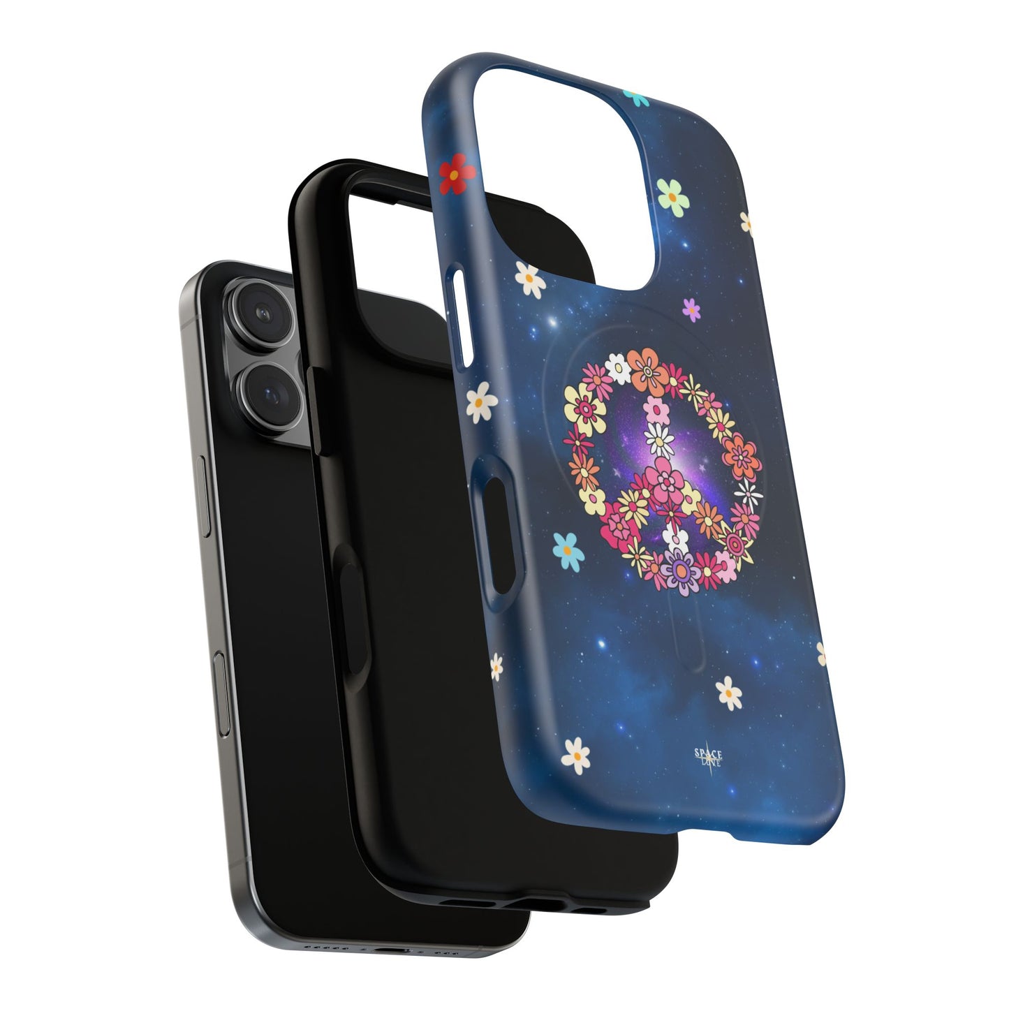 Peace Blossom Tough Magnetic Phone Case - Vibrant Floral Design