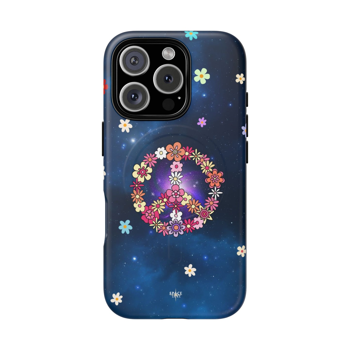 Peace Blossom Tough Magnetic Phone Case - Vibrant Floral Design