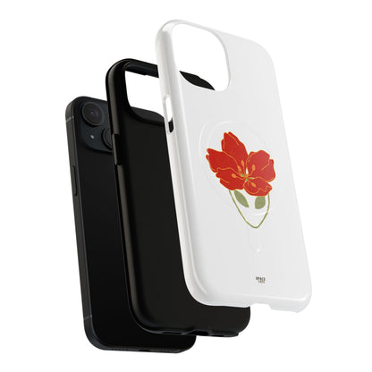 Floral Alien Phone Case | Tough Magnetic Cases | Unique Phone Accessory, Stylish Gift for Teenagers, Floral Design, Alien Lovers