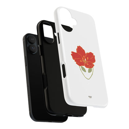 Floral Alien Phone Case | Tough Magnetic Cases | Unique Phone Accessory, Stylish Gift for Teenagers, Floral Design, Alien Lovers