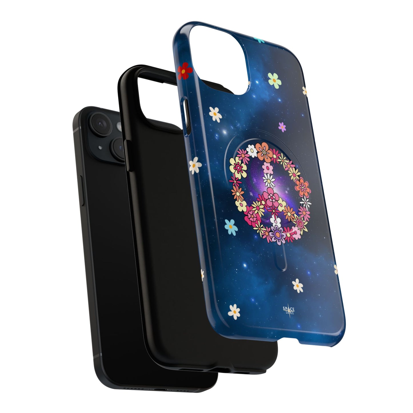 Peace Blossom Tough Magnetic Phone Case - Vibrant Floral Design