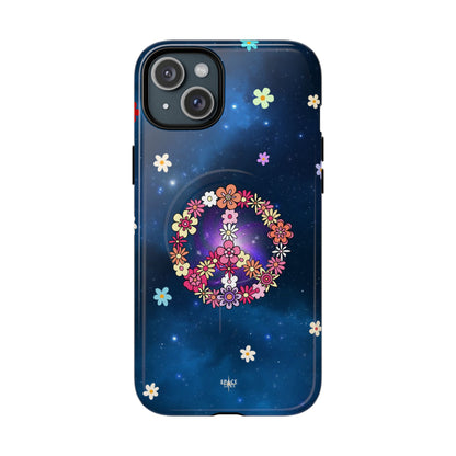 Peace Blossom Tough Magnetic Phone Case - Vibrant Floral Design