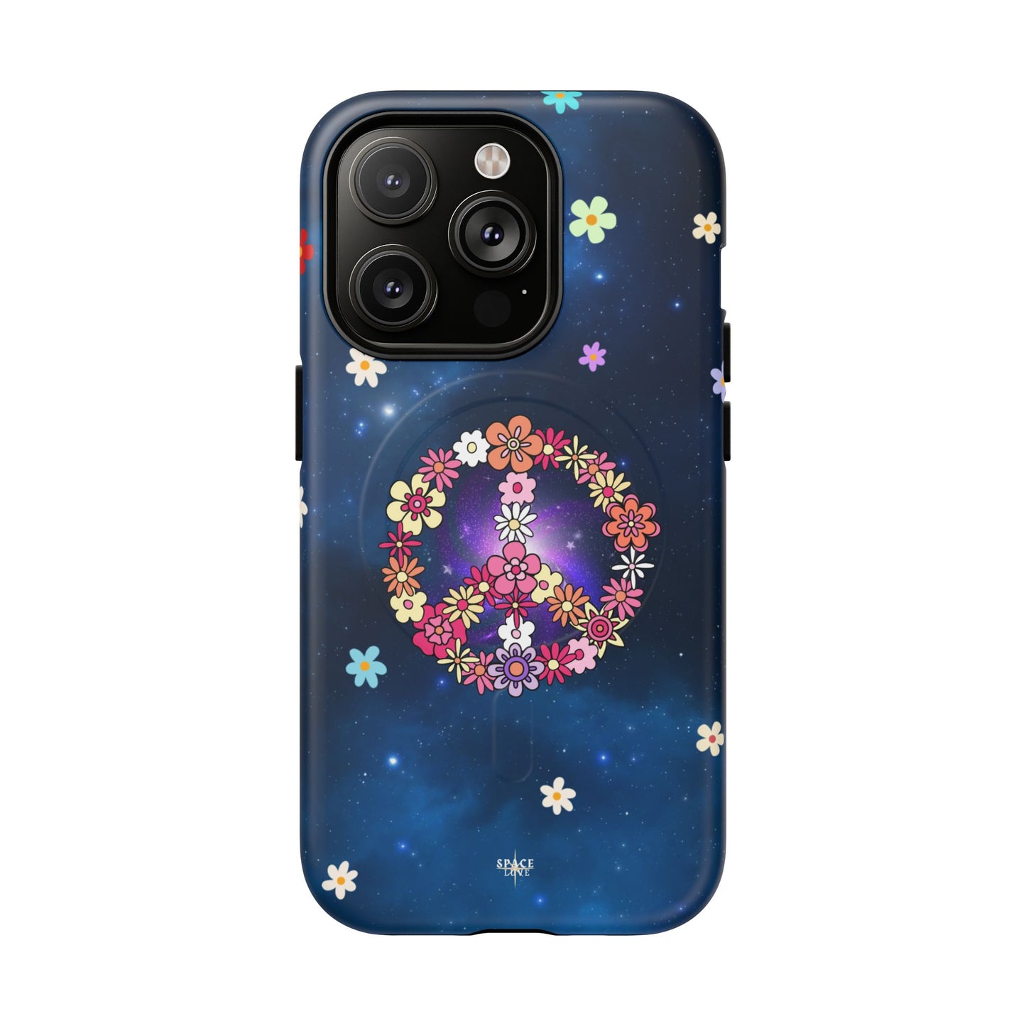 Peace Blossom Tough Magnetic Phone Case - Vibrant Floral Design