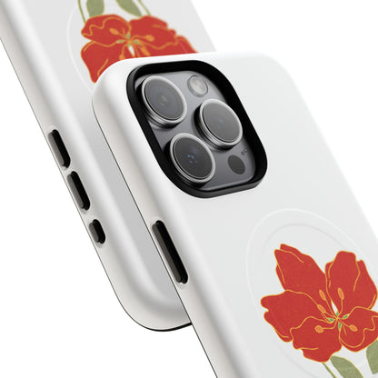 Floral Alien Phone Case | Tough Magnetic Cases | Unique Phone Accessory, Stylish Gift for Teenagers, Floral Design, Alien Lovers